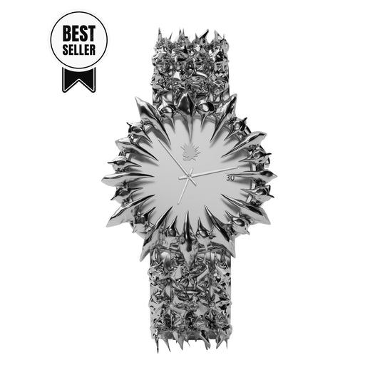 Silver Ice Spiked Watch