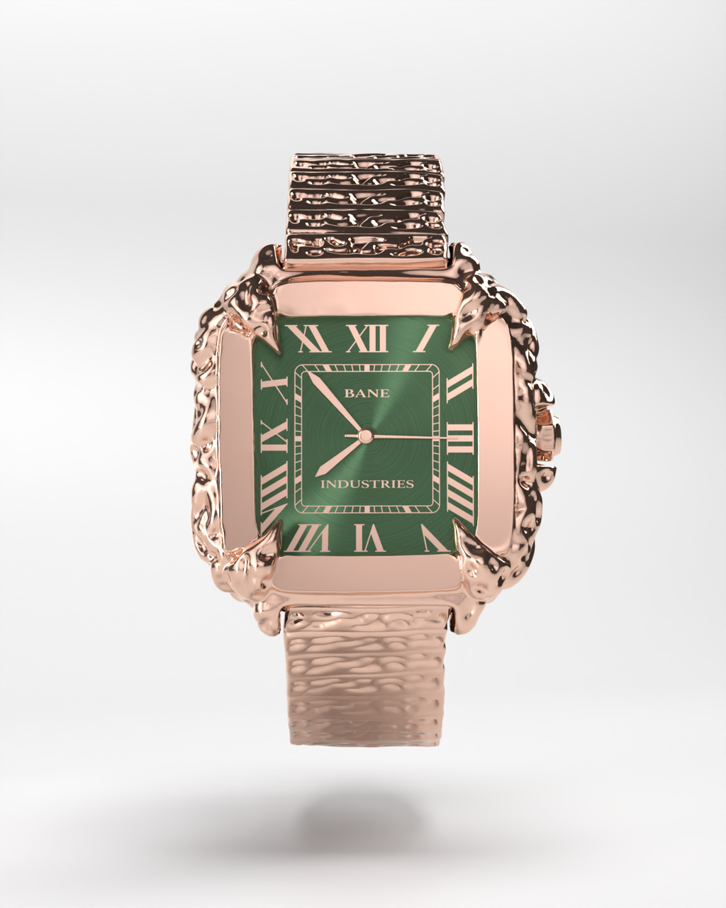 Olive Green Rose Gold Viper Watch