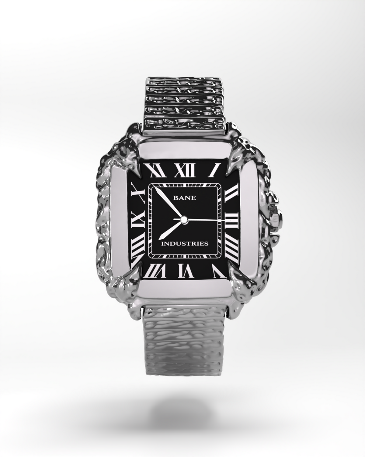 Silver Ice Spiked Watch – Bane Industries