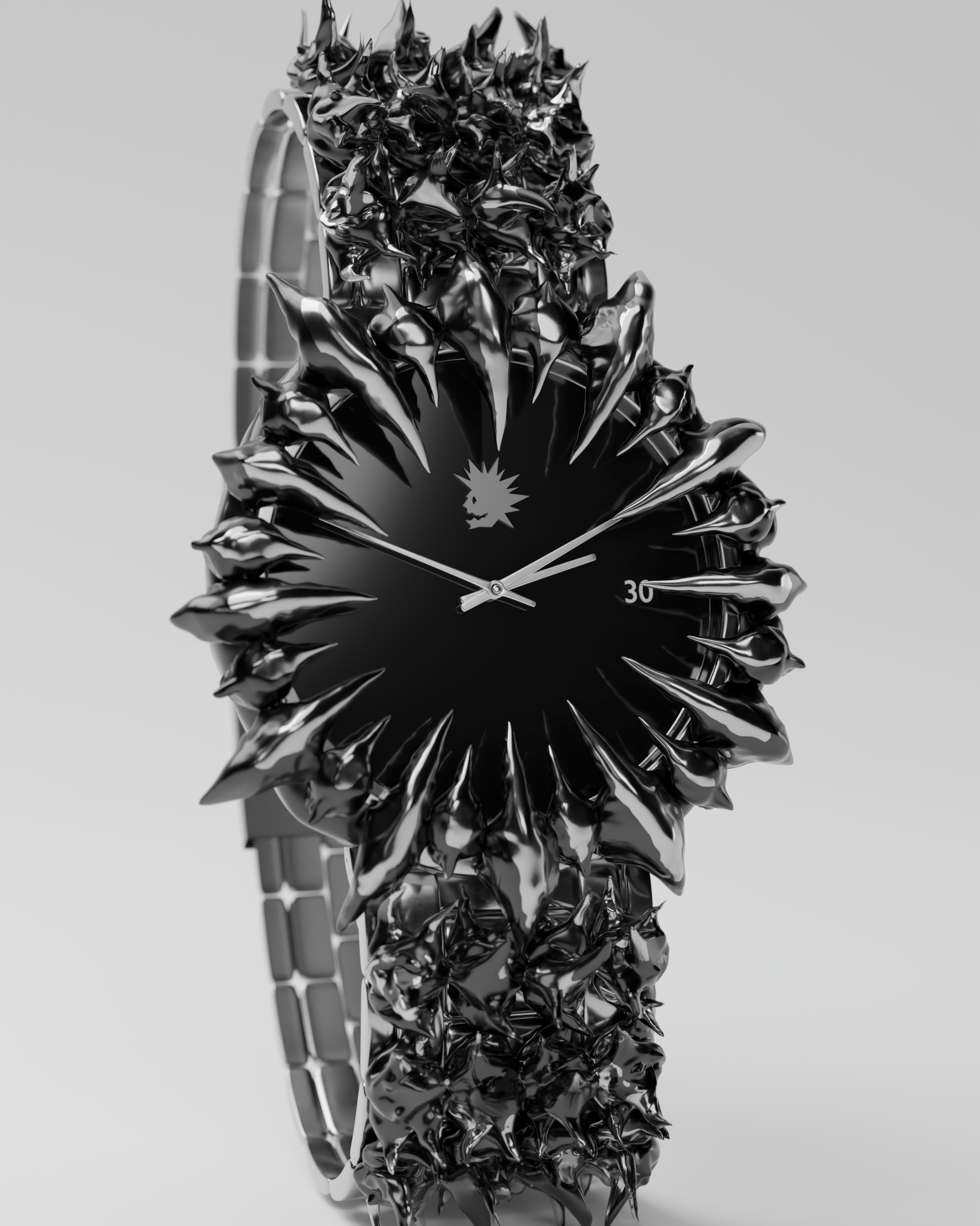 Black Venom Spiked Watch