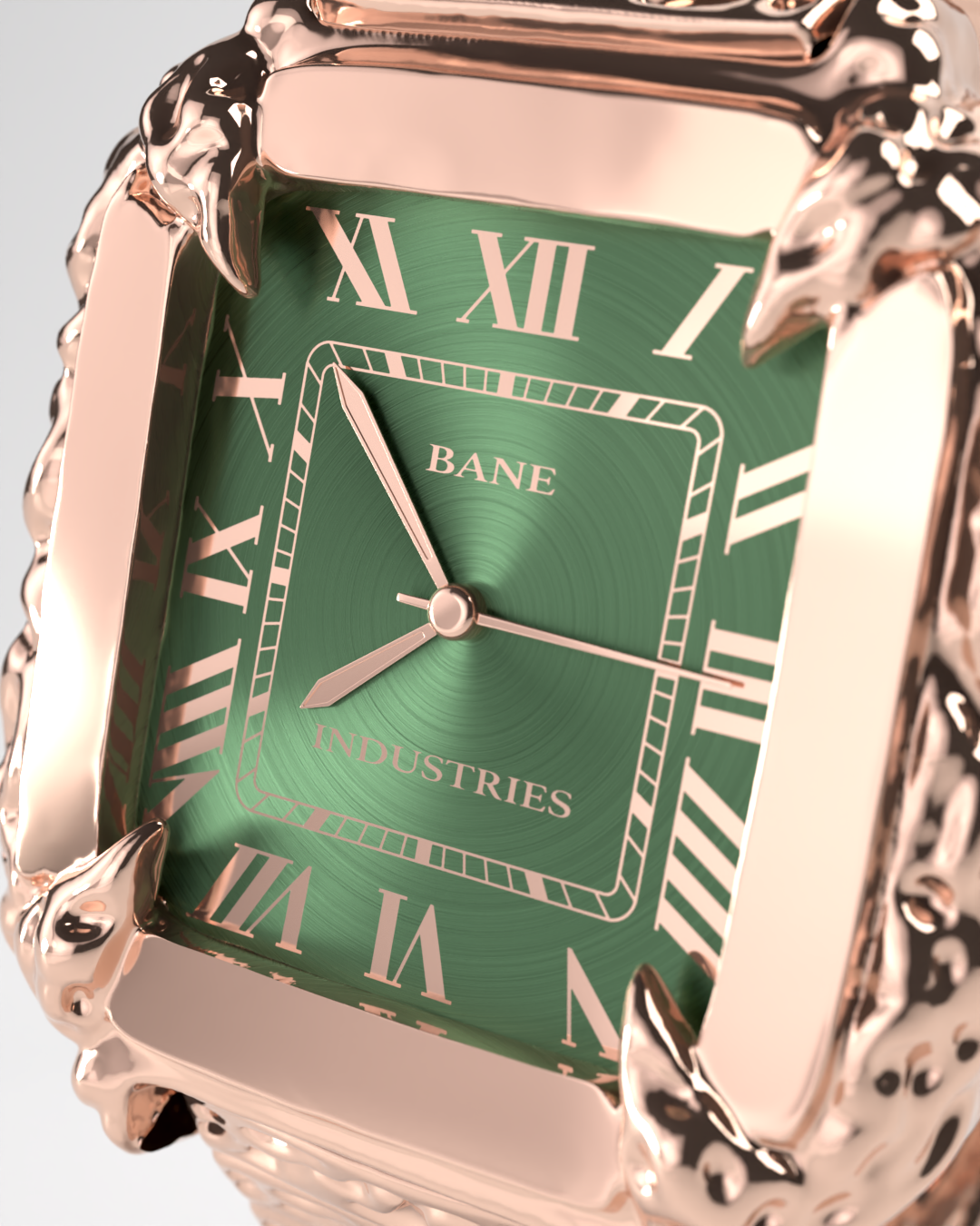 Olive Green Rose Gold Viper Watch