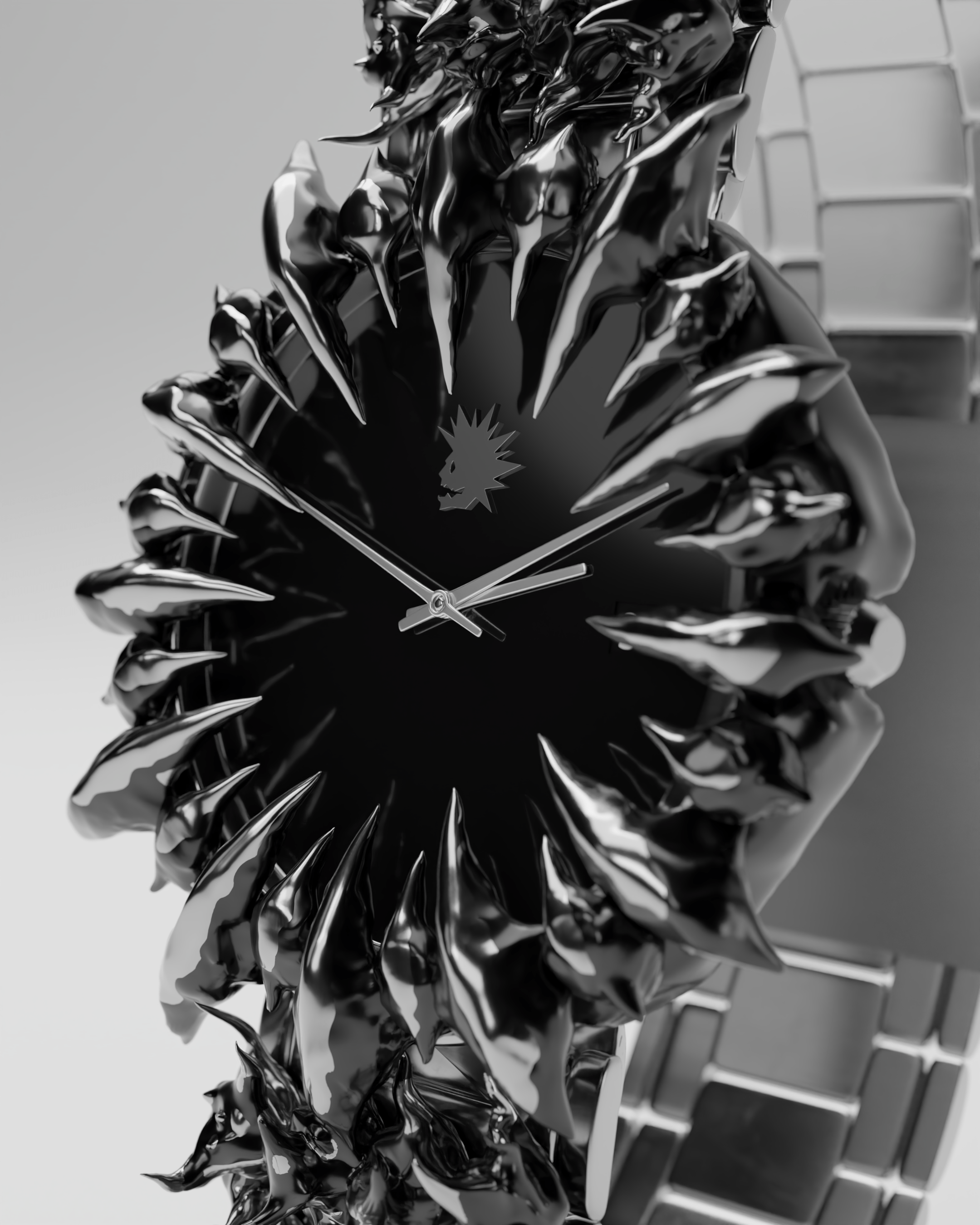 Black Venom Spiked Watch