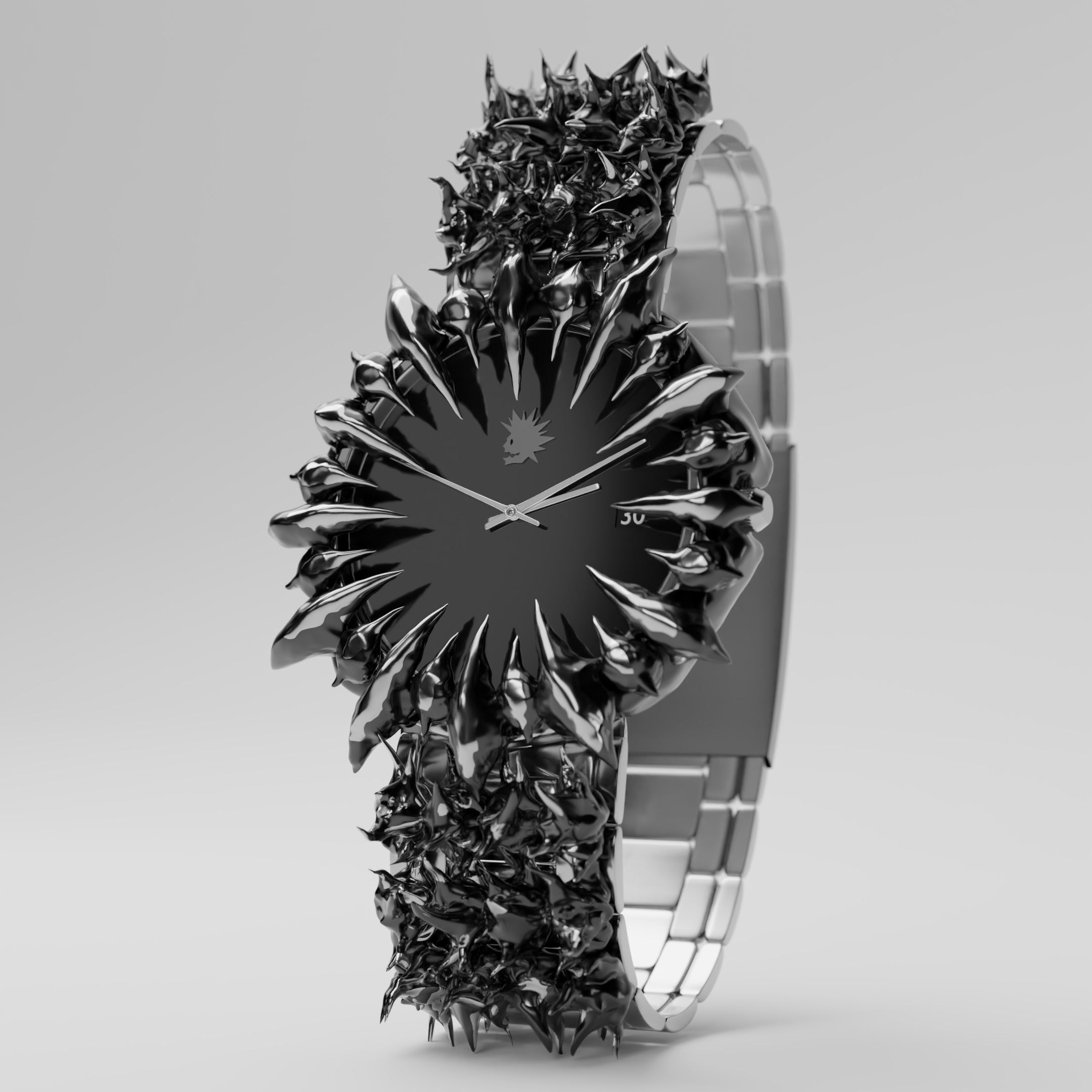 Black Venom Spiked Watch