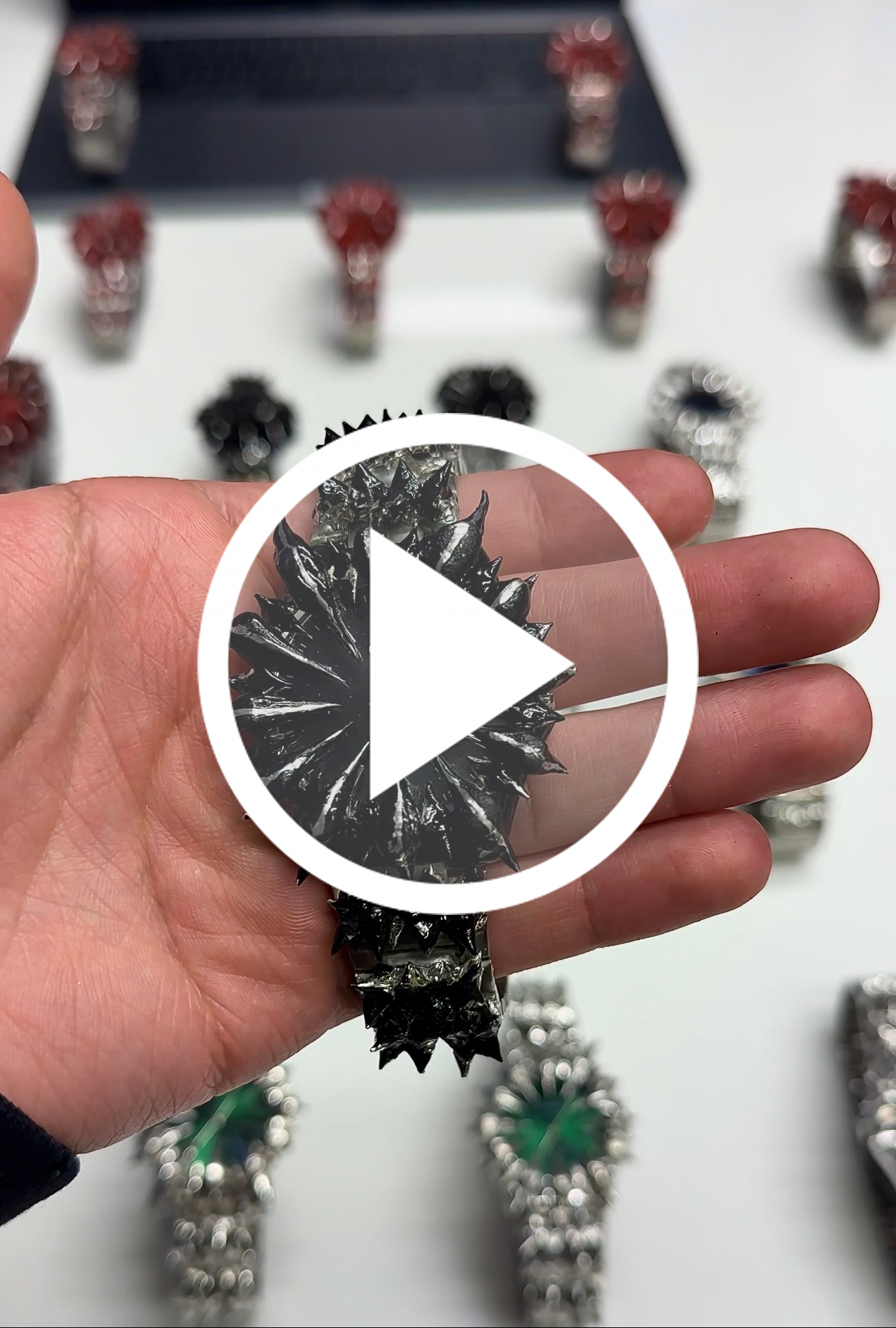 Black Venom Spiked Watch